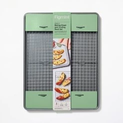 2pc Nonstick Baking Sheet and Cooling Rack Set - Figmint™ Gray -Figmint Online Store GUEST 0efb9939 f7f6 4f85 91ed 1c351d80b6e3