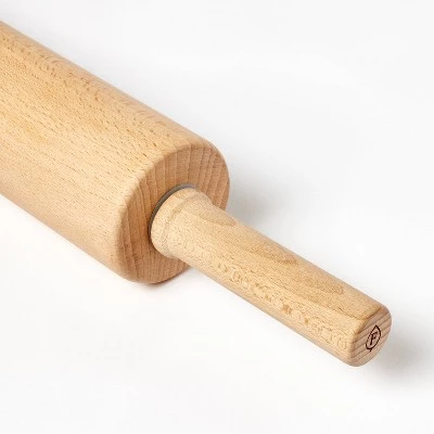 10" Wood Rolling Pin Light Brown - Figmint™ 4 10" Wood Rolling Pin Light Brown - Figmint™ - Image 2