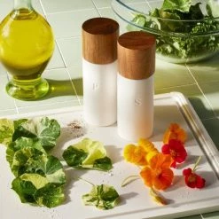 Ceramic Salt and Pepper Grinder Set Cream - Figmint™