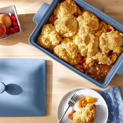 4qt Stoneware Rectangle Baking Dish with Lid - Figmint™ Light Gray 2 4qt Stoneware Rectangle Baking Dish with Lid - Figmint™ Light Gray