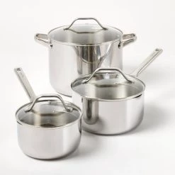 12pc Nonstick Stainless Steel Cookware Set with 6pc Pan Protectors Silver - Figmint™ -Figmint Online Store GUEST fc2a7b6a df92 471f 9bc1 272942c76a82